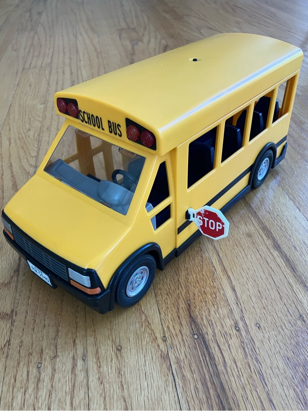 Playmobil 5490 Classic Yellow Toy School Bus with Side Stop Sign